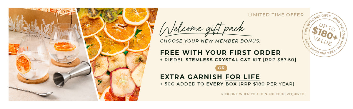 Welcome gifts with your first order