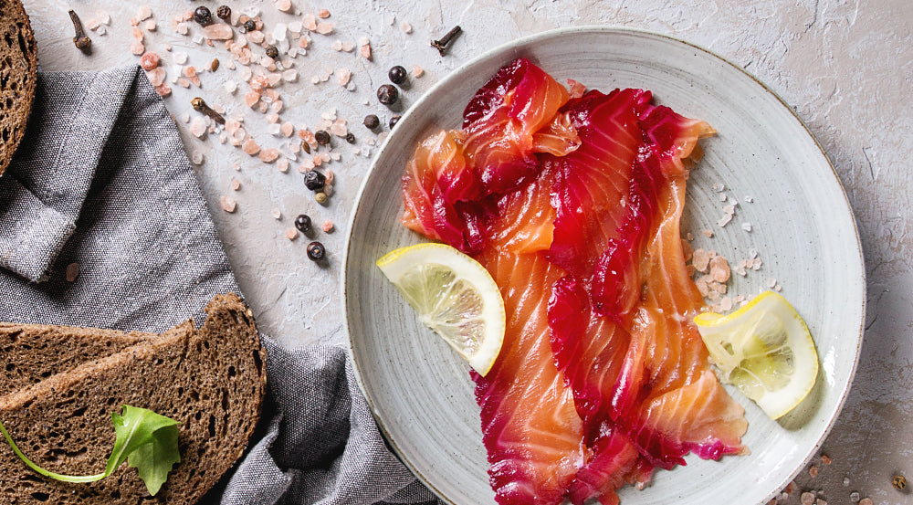 Beetroot & Gin Cured Salmon
