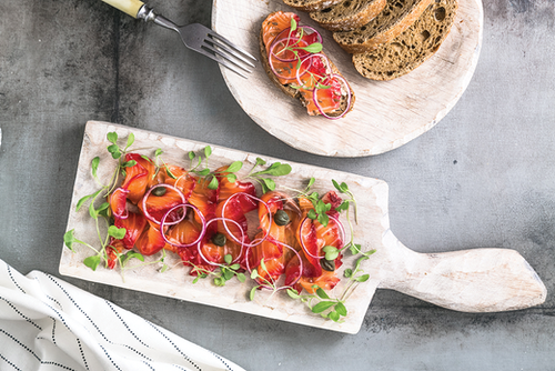 Gin-spired Bites: Beetroot and Gin Cured Salmon Recipe
