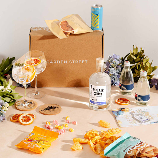 Mystery Gift Box + Stemmed European Crystal G&T Glasses