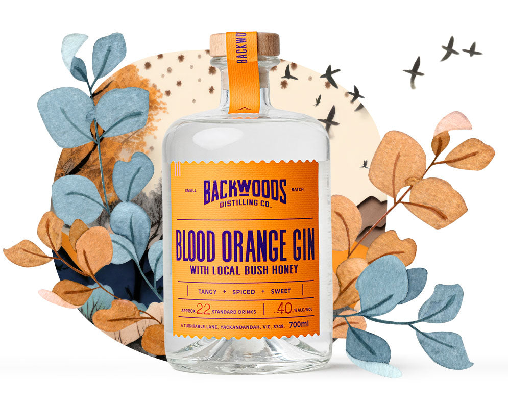 Backwoods Distilling Blood Orange & Bush Honey Gin (700ml)