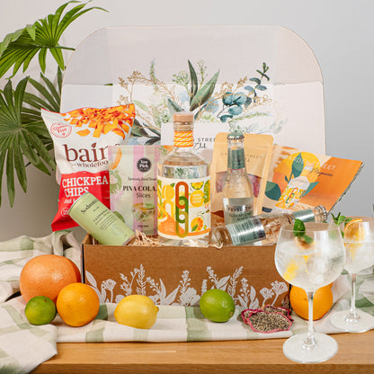Mystery Gift Box + Stemmed European Crystal G&T Glasses