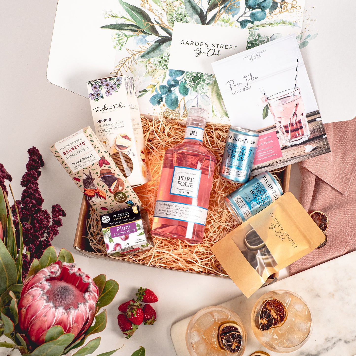 Mother's Day Pure Folie Gin Gift Box + Stemless Glasses