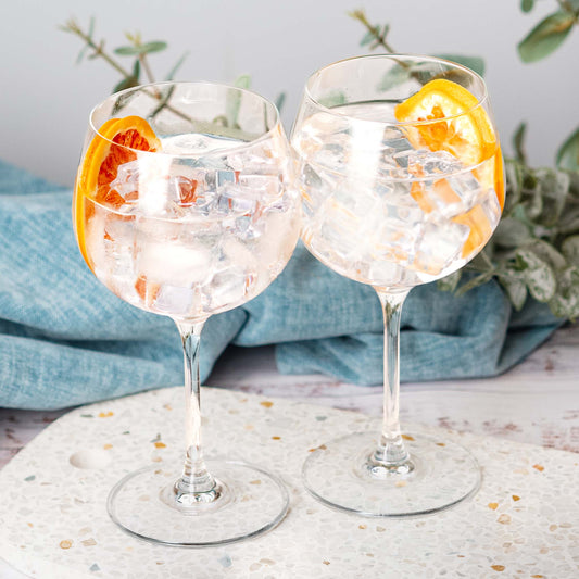 Stemmed Crystal G&T Glasses by Plumm