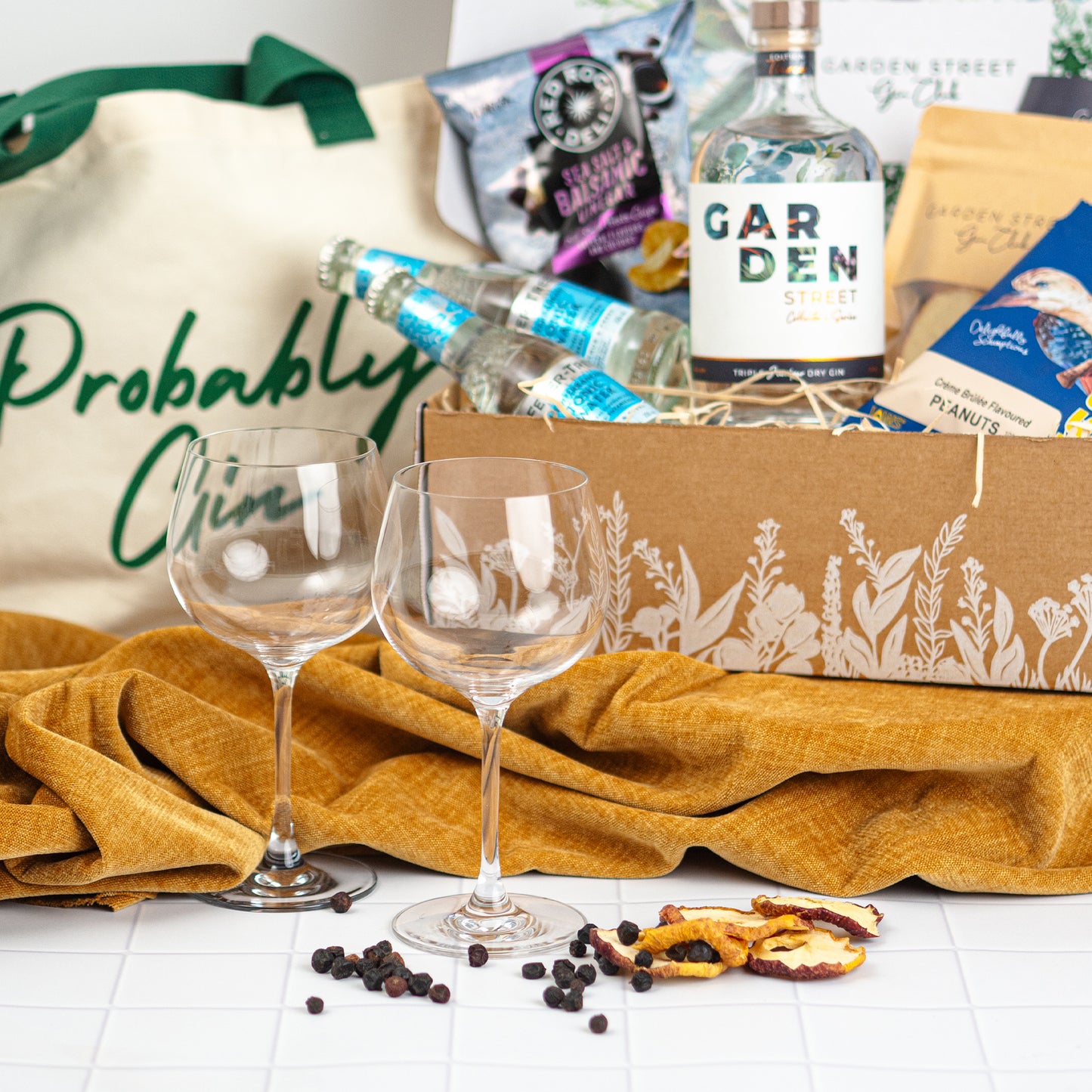 November 2025 Gin Gift Box + Stemmed Gin Glasses