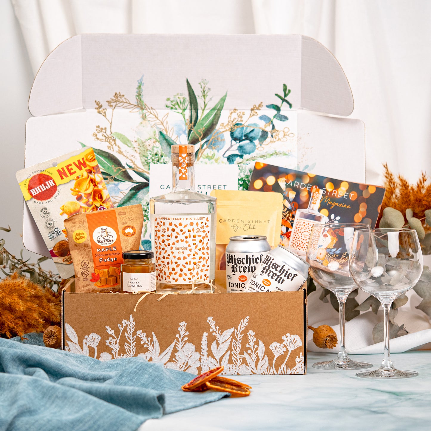 December 2025 Gin Gift Box + Stemmed Gin Glasses