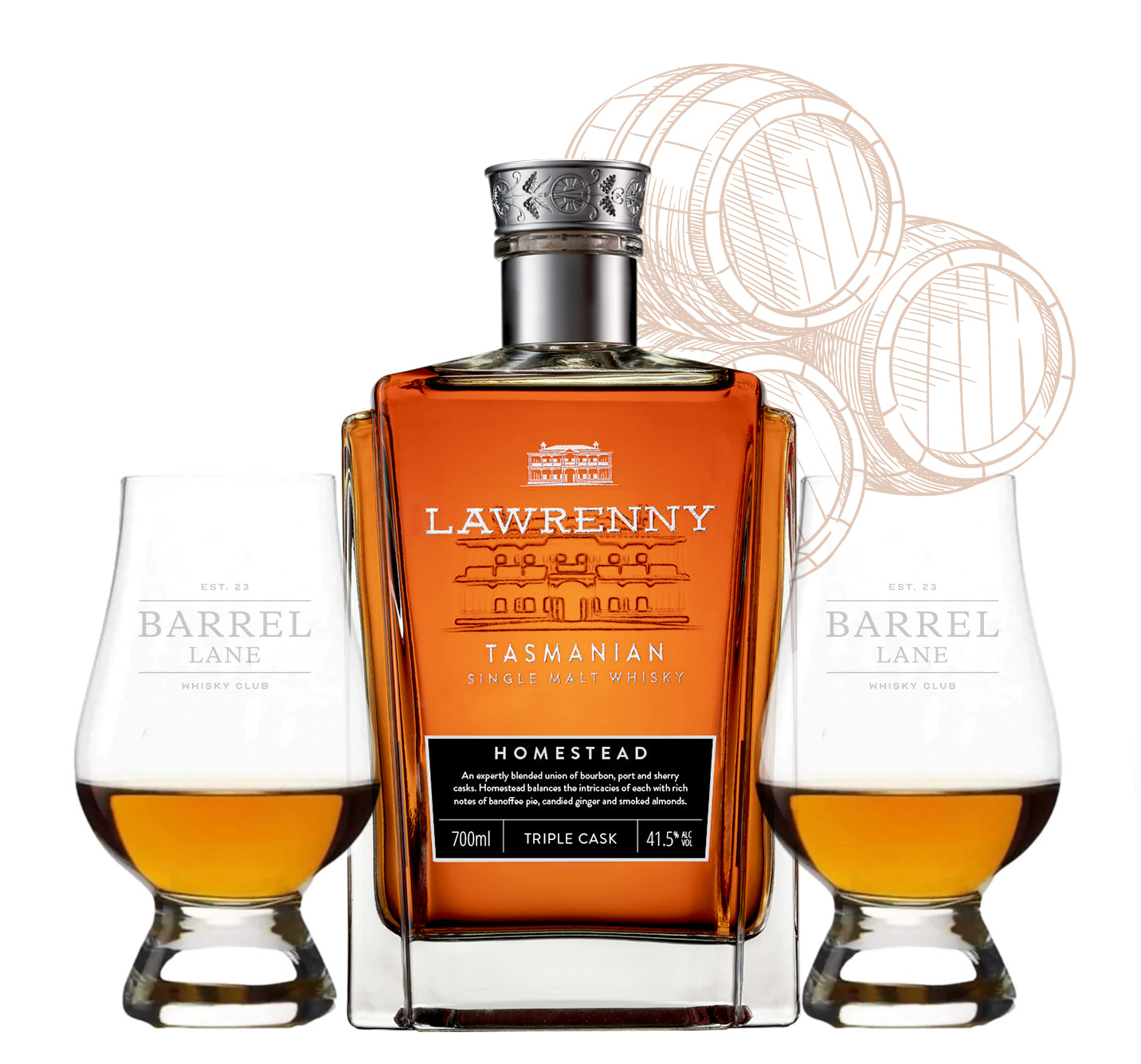 Lawrenny Whisky Gift Box + Glencairn Tasting Glasses