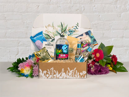 Mystery Gift Box + Stemmed European Crystal G&T Glasses