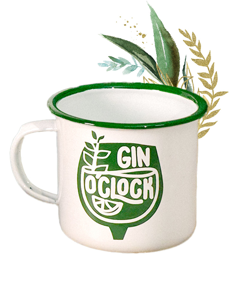 Garden Street 'Gin O'Clock' Camping Mug