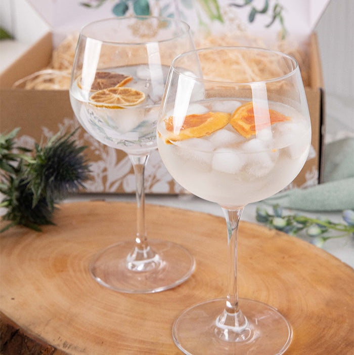 May Gin Gift Box + Stemmed Gin Glasses