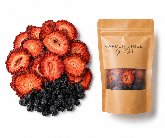 Dehydrated Strawberry & Blueberry Garnish (50g)