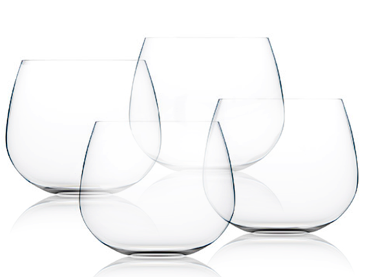 Plumm European Crystal Stemless Gin Glasses x 4